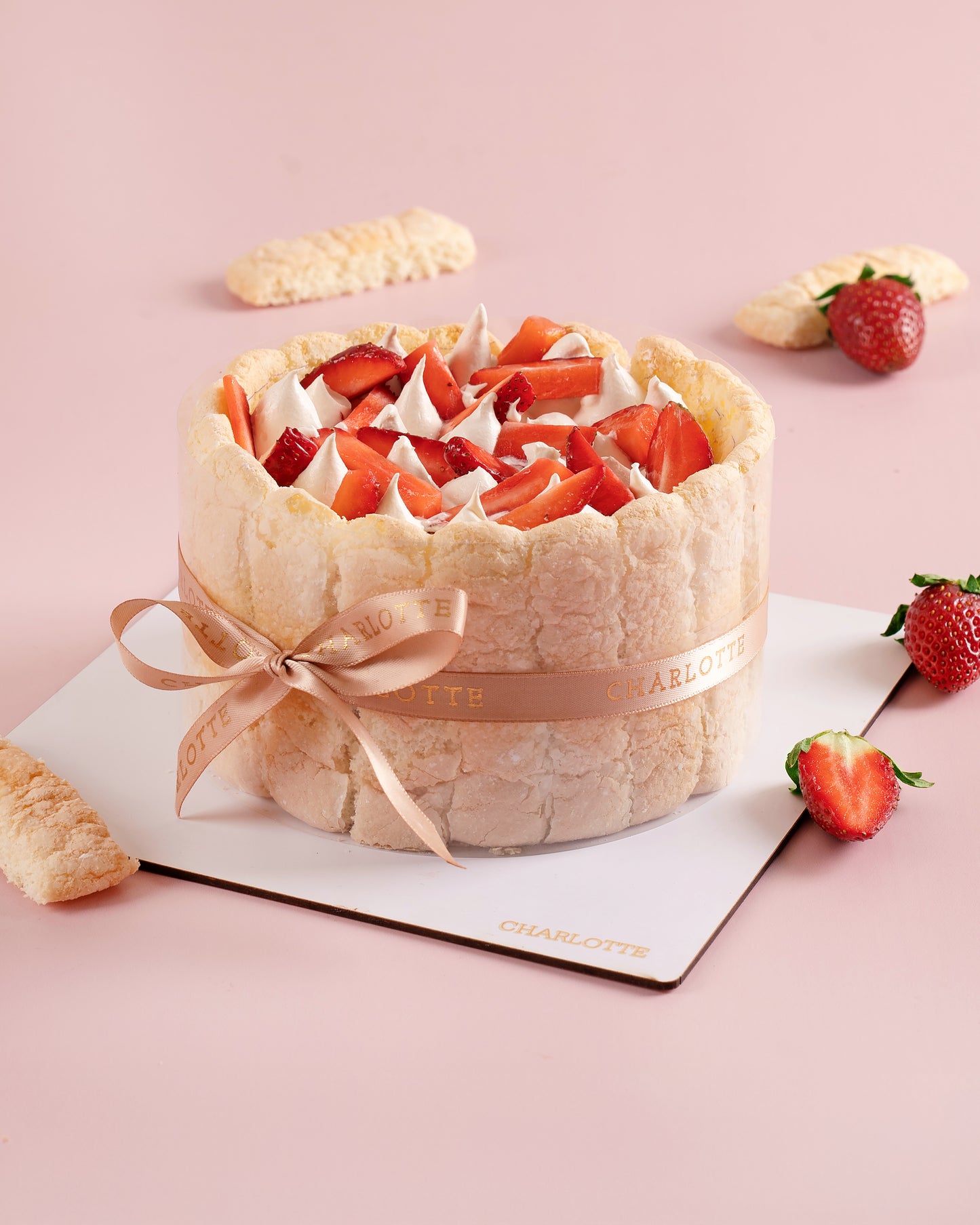 Strawberry Kahlua Charlotte Tiramisu